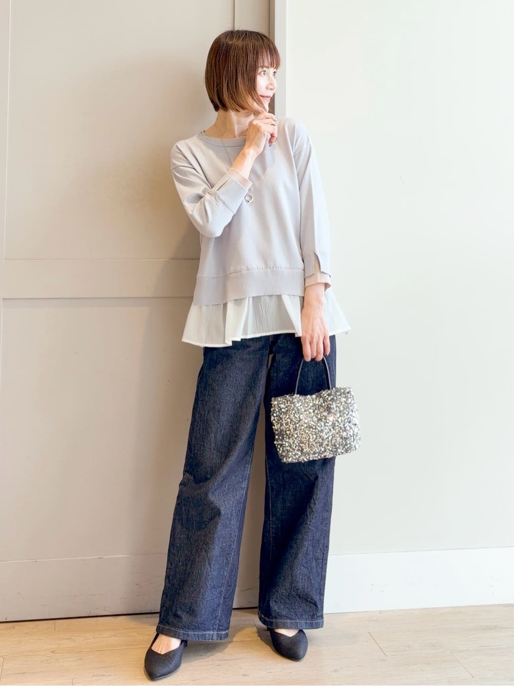 yamakoさんの「grove｜【SOMETHING&times;grove別注】LISAWIDE DENIM PANTS」を使ったコーディネート