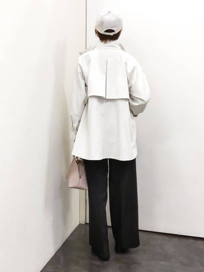 やまちゃんさんの「grove｜リネンライクストライプワイドパンツ」を使ったコーディネート