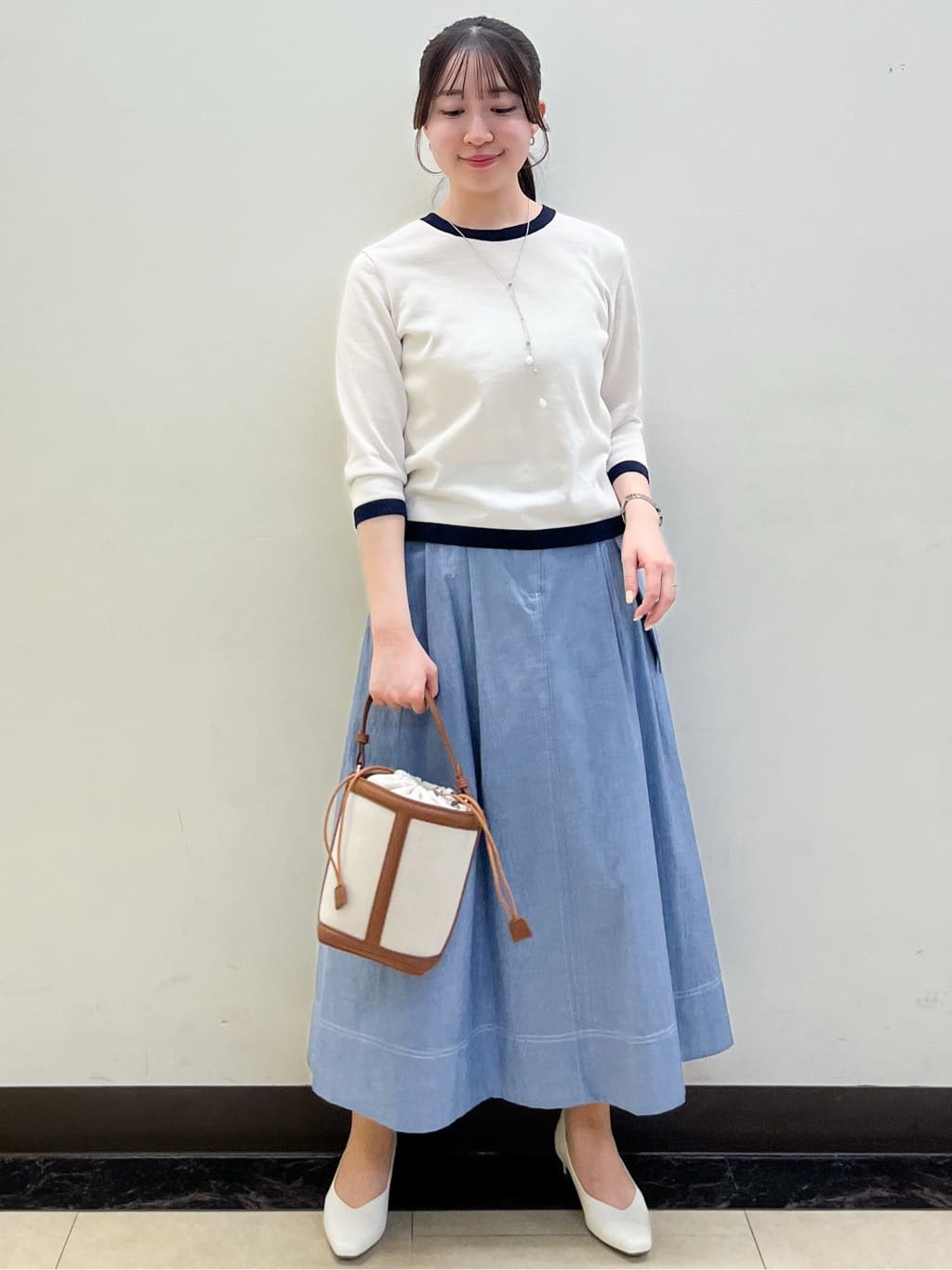 mikikoさんの「Reflect｜【アンサンブル可】バイカラーニット」を使ったコーディネート