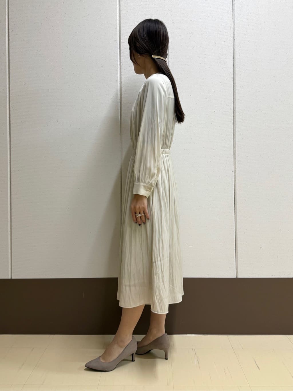 mamiさんの「INDIVI｜【マルチWAY】2連シンプルパール調ネックレス」を使ったコーディネート