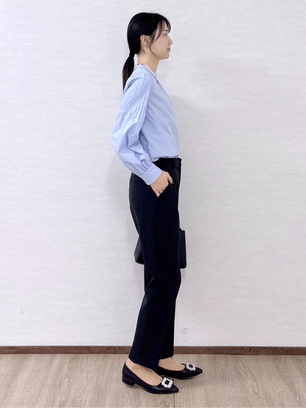 sachikoさんの「OPAQUE.CLIP｜《通勤対応》袖タックボリュームブラウス【洗濯機OK】」を使ったコーディネート