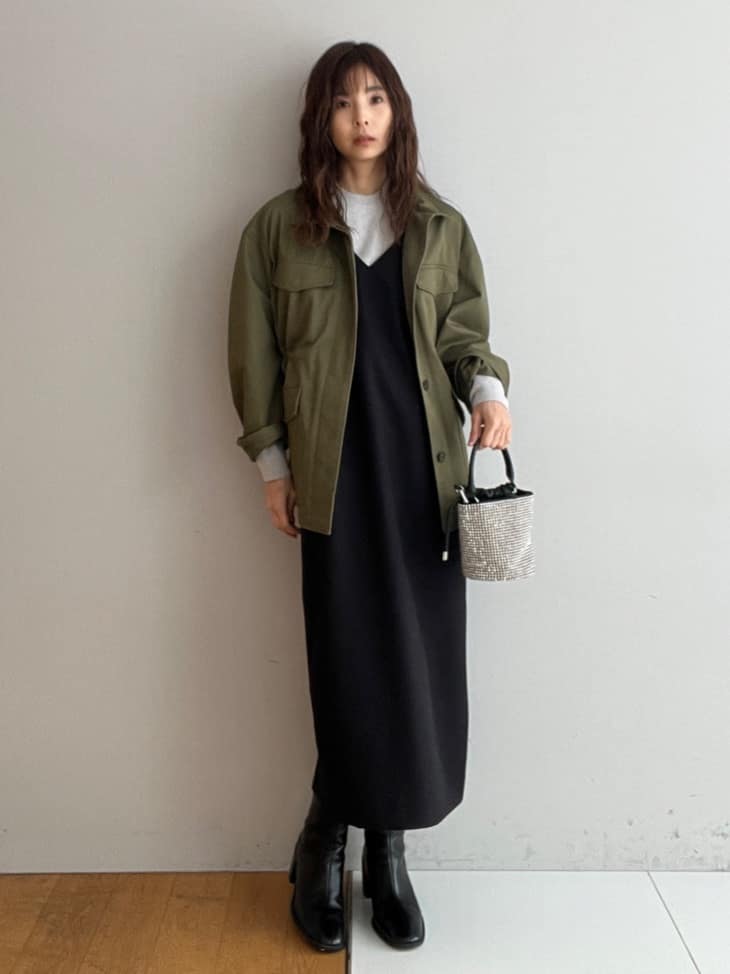 misaさんの「DRESSTERIOR｜【ウォッシャブル】コンパクトコットンミリタリーブルゾン」を使ったコーディネート