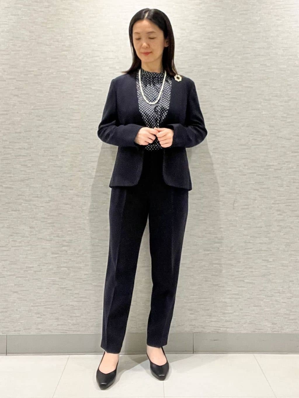 marikoさんの「Reflect｜【SS-4Lサイズ】ドットプリントブラウス」を使ったコーディネート