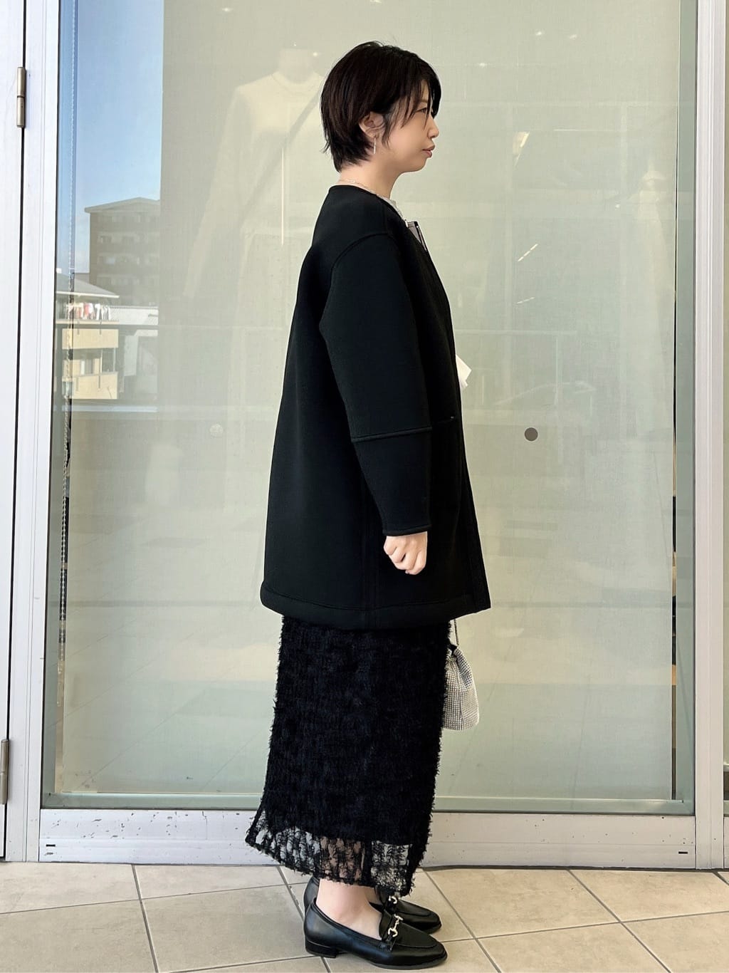 yo-koさんの「OPAQUE.CLIP｜リバーシブル配色ノーカラーコート【洗濯機OK】」を使ったコーディネート