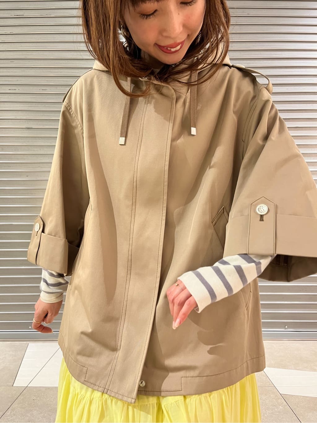 じゅんさんの「DRESSTERIOR｜【ウォッシャブル/撥水素材】Ａライン ショートモッズコート」を使ったコーディネート