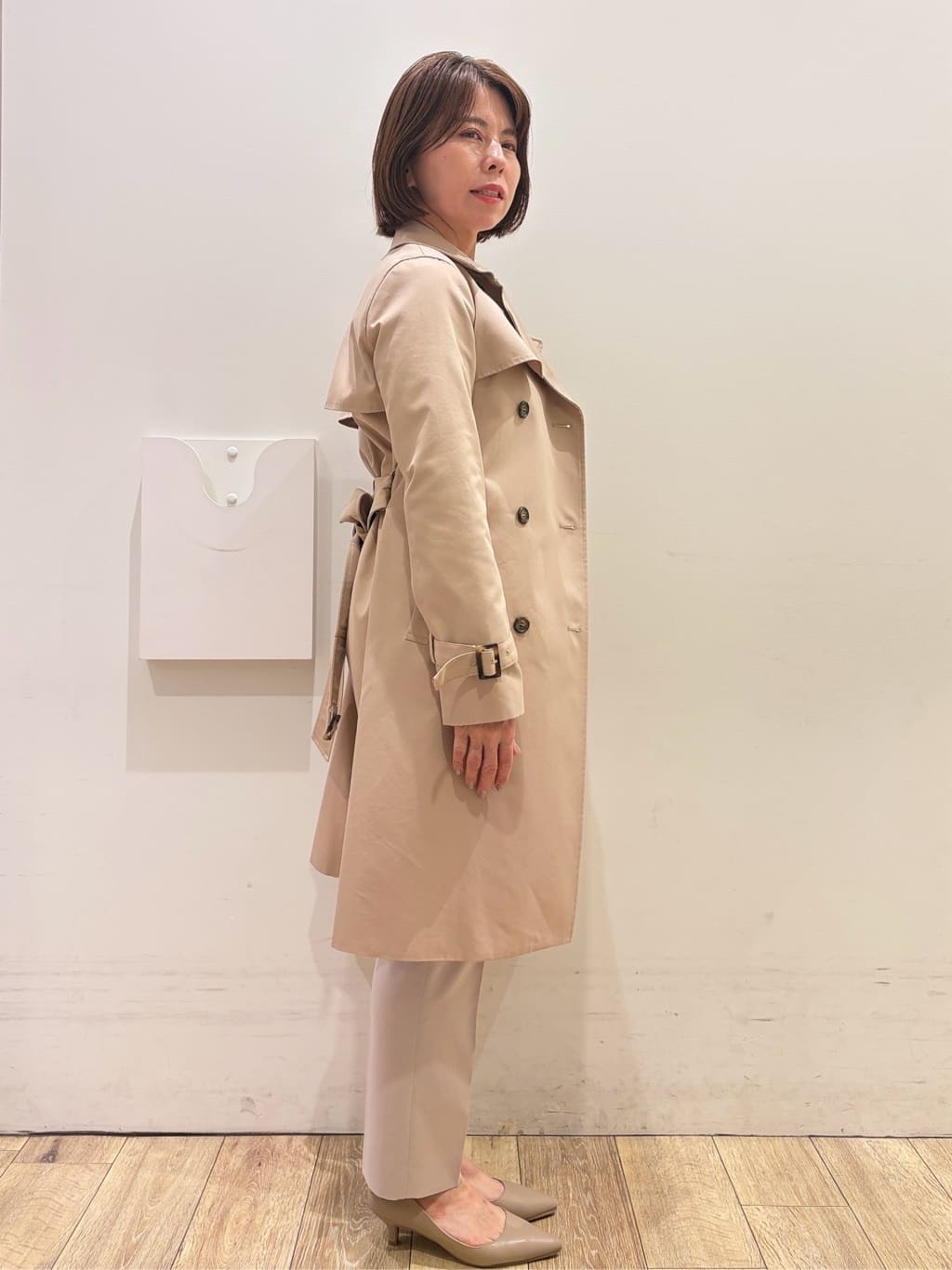 YUKOさんの「index｜フリルキーネックシャツ【洗濯機OK／イージーアイロン／防シワ】《XS～LL／7col》」を使ったコーディネート