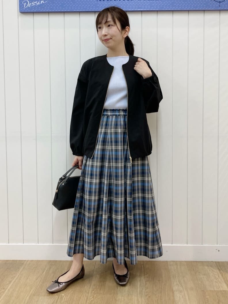 yoshiさんの「Dessin｜【洗える】ボートネックリブニット」を使ったコーディネート