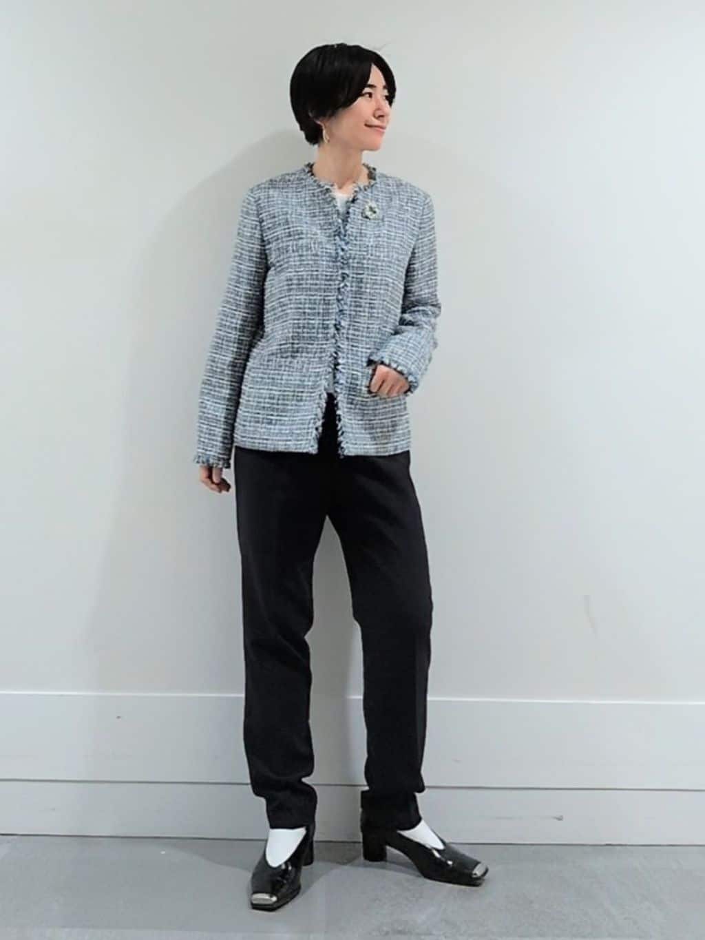 ミズタさんの「UNTITLED｜【透けにくい/ウエストイン見え】タックブラウス」を使ったコーディネート