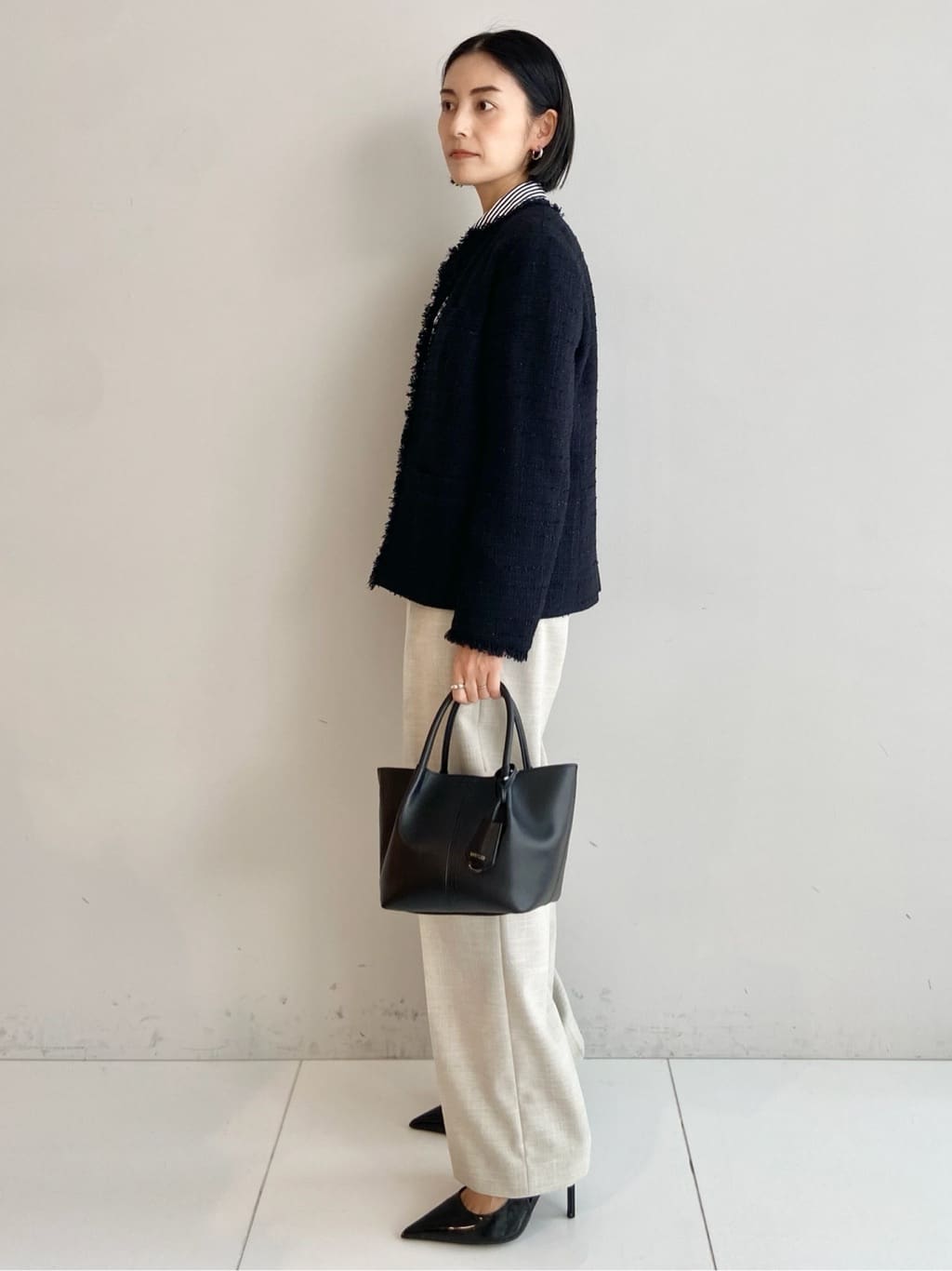 AYAさんの「UNTITLED｜【仕事着/スーツ】ファンシーツイード ジャケット」を使ったコーディネート