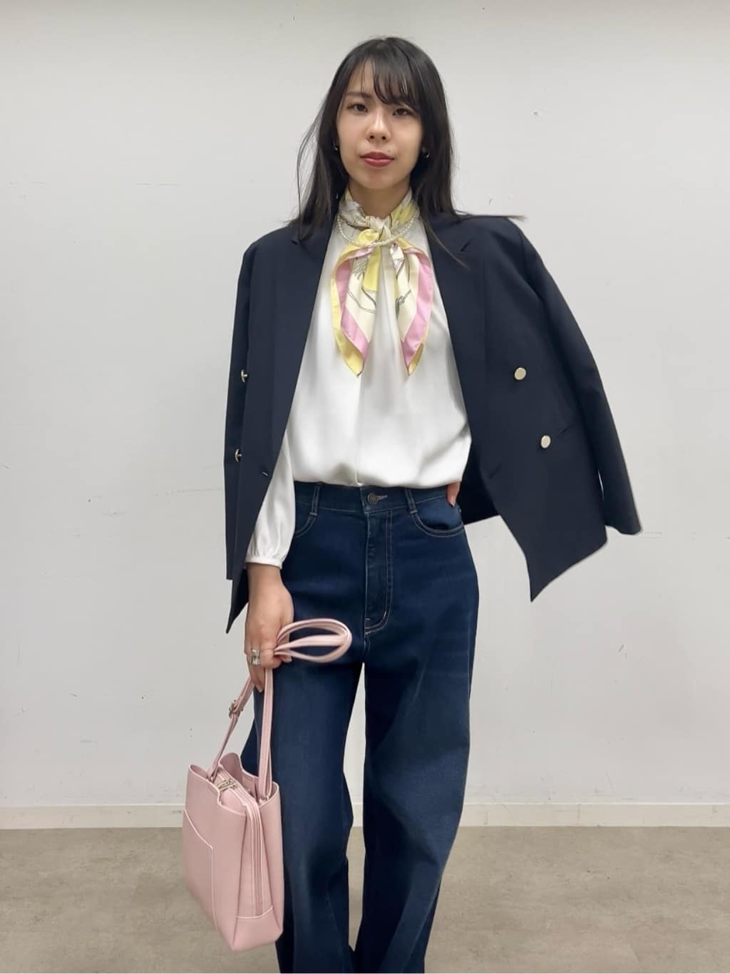 cotaniさんの「SHOO･LA･RUE｜【セットアップ可/S-LL/洗濯機可】マニッシュに決まる ダブルブレストジャケット」を使ったコーディネート