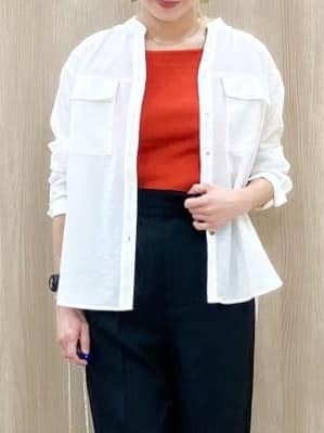 Keiさんの「grove｜【貴島明日香さん着用】お仕事も普段も。今どきワークシャツブラウス」を使ったコーディネート