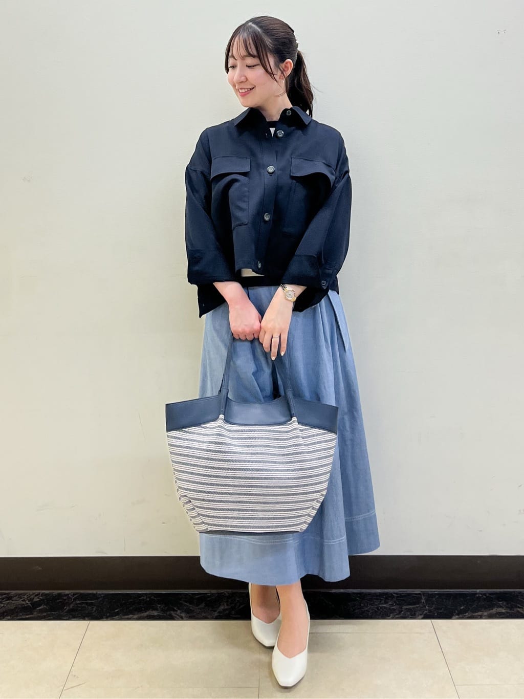 mikikoさんの「Reflect｜【アンサンブル可】バイカラーニット」を使ったコーディネート