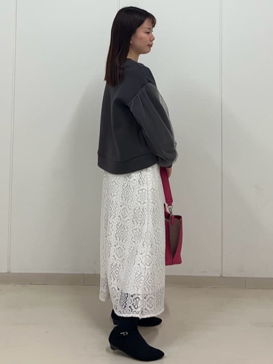 ゆうさんの「Reflect｜【セットアップ可】レースミディアムスカート」を使ったコーディネート
