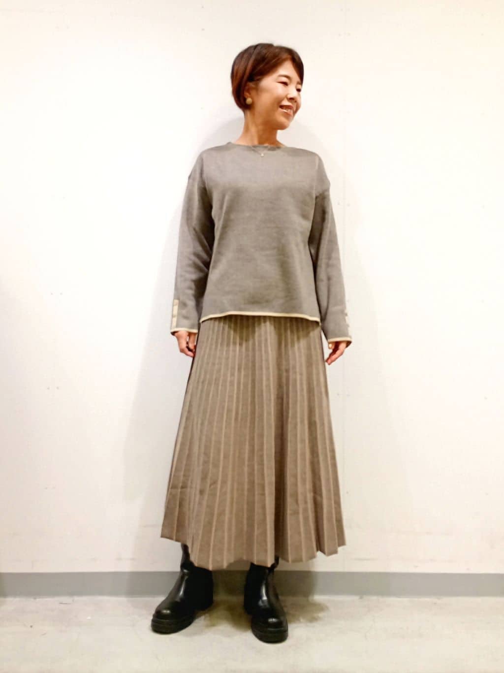 Kさんの「INDIVI｜【名品／撥水／抗菌防臭】ショート丈リサイクルダウンコート」を使ったコーディネート