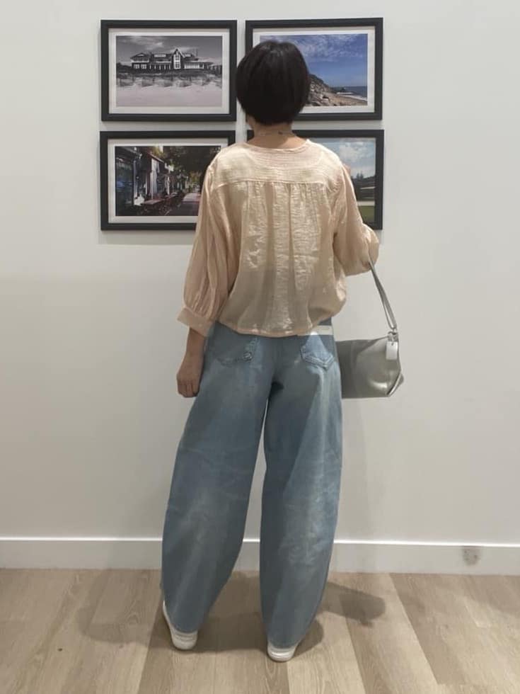 Naoさんの「Dessin｜【洗える】シアードロストブラウス」を使ったコーディネート