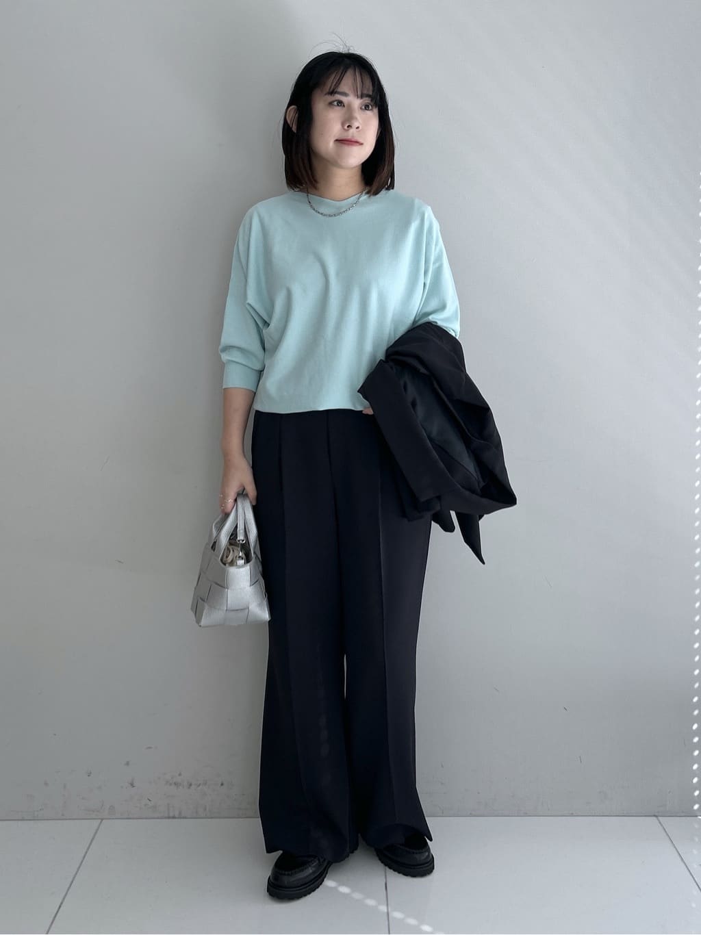 Hirokaさんの「Dessin｜【洗える】後ろボタンニットプルオーバー七分袖」を使ったコーディネート