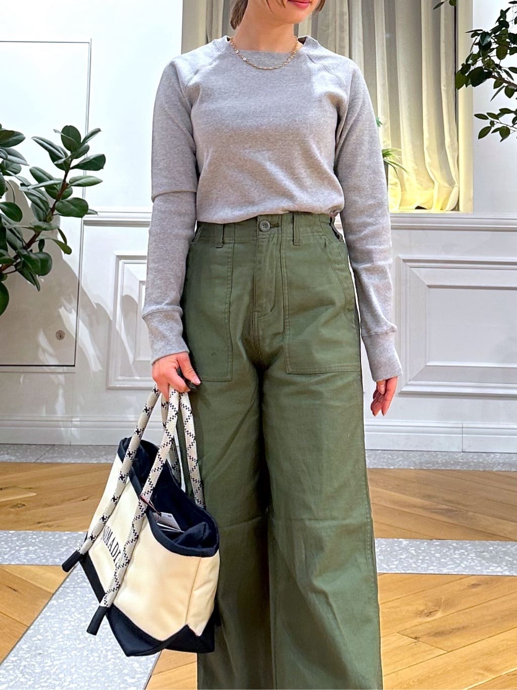 なべこさんの「DRESSTERIOR｜20／－フライスベーシックプルオーバー」を使ったコーディネート