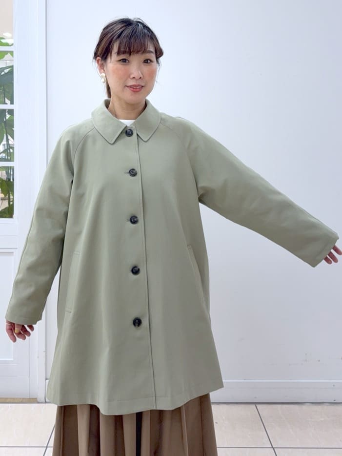 Osawaさんの「Dessin｜【花粉ガード/撥水加工/洗える】ステンカラースプリングコート」を使ったコーディネート