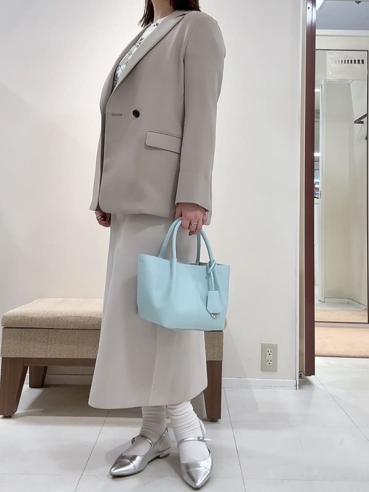 YUIさんの「UNTITLED｜◆【洗える/ストレッチ性】ダブルブレストジャケット」を使ったコーディネート