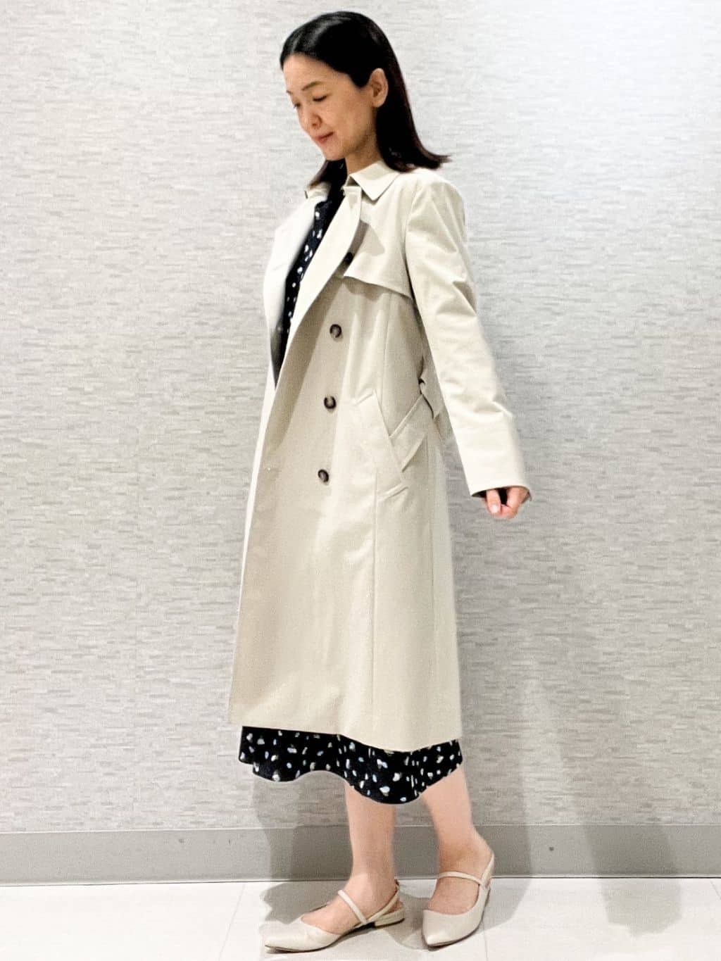 marikoさんの「Reflect｜【通勤／ライナー取り外し可】中綿ライナー付トレンチコート」を使ったコーディネート