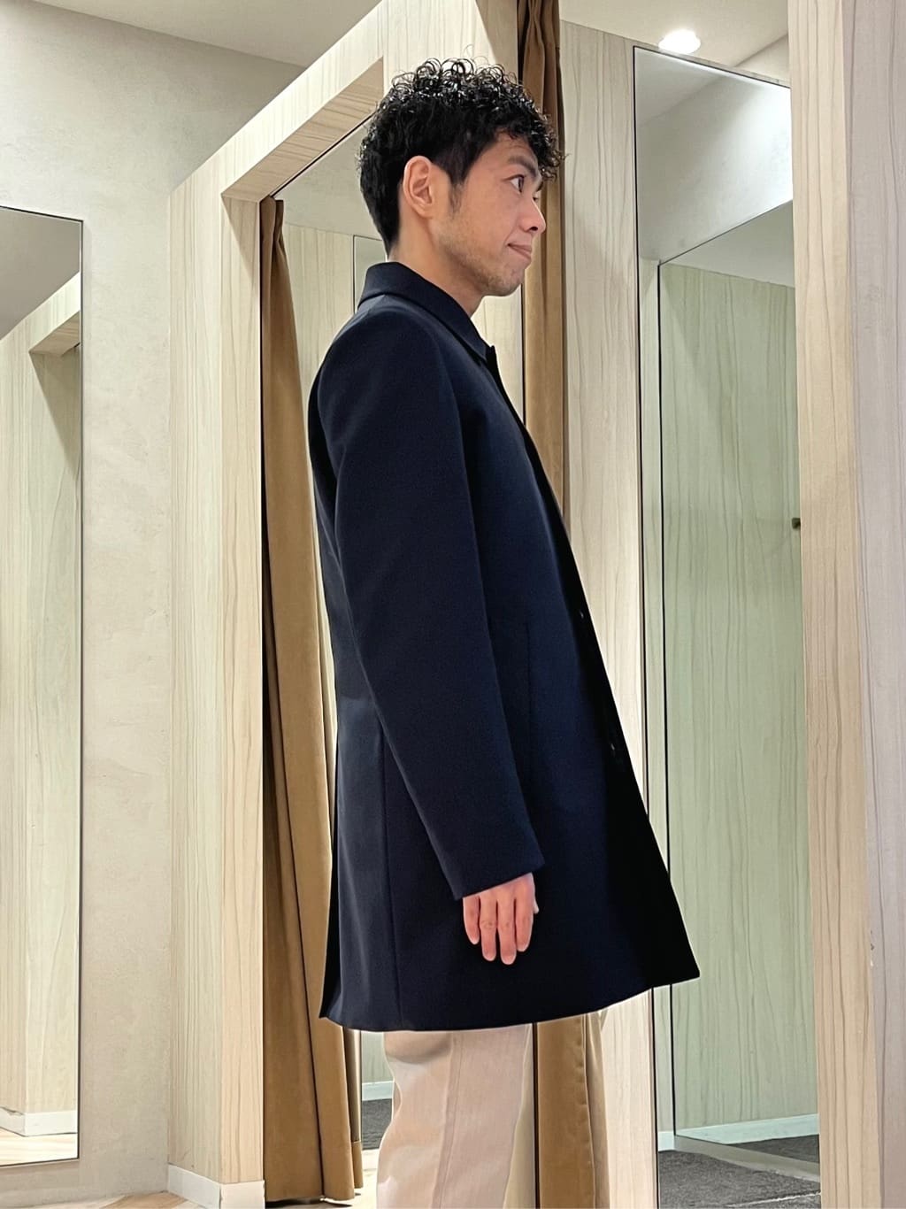URAさんの「TAKEO KIKUCHI｜【ダウンライナー付き】メランジ ステンカラー コート」を使ったコーディネート