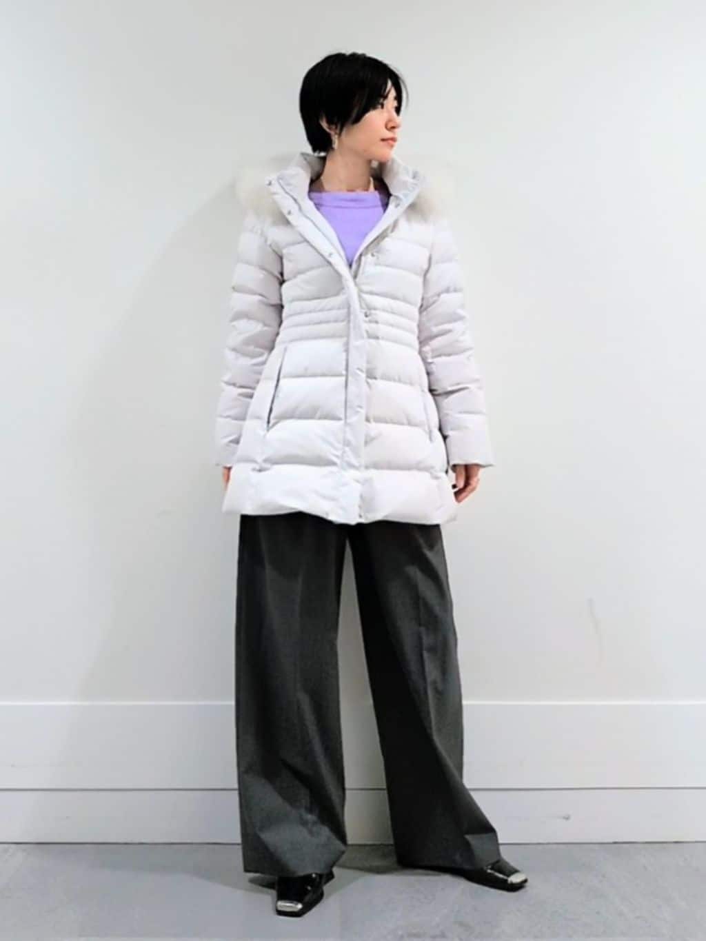 ミズタさんの「UNTITLED｜【はっ水機能/フード取り外し可】ミディダウンコート」を使ったコーディネート