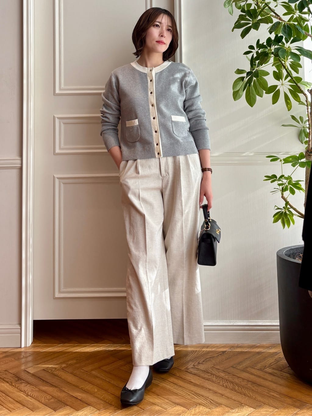 nakaoさんの「DRESSTERIOR｜◆ウォッシャブル コットンカシミヤ コンビカーデ」を使ったコーディネート