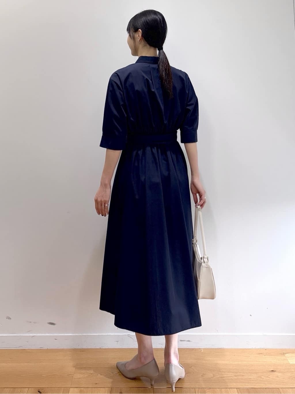 sachikoさんの「OPAQUE.CLIP｜リボンベルト付きシャツワンピース【洗濯機OK／防シワ加工】」を使ったコーディネート