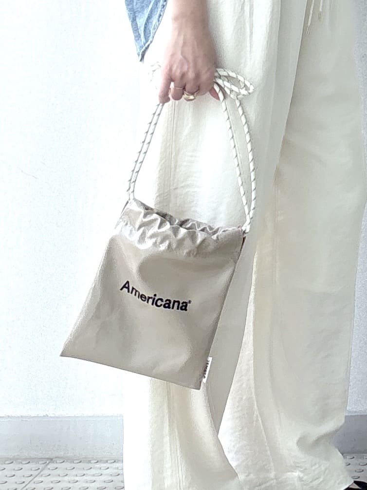 saitoさんの「DRESSTERIOR｜Americana（アメリカーナ）&times;TEMBEA PVCコーティング巾着」を使ったコーディネート