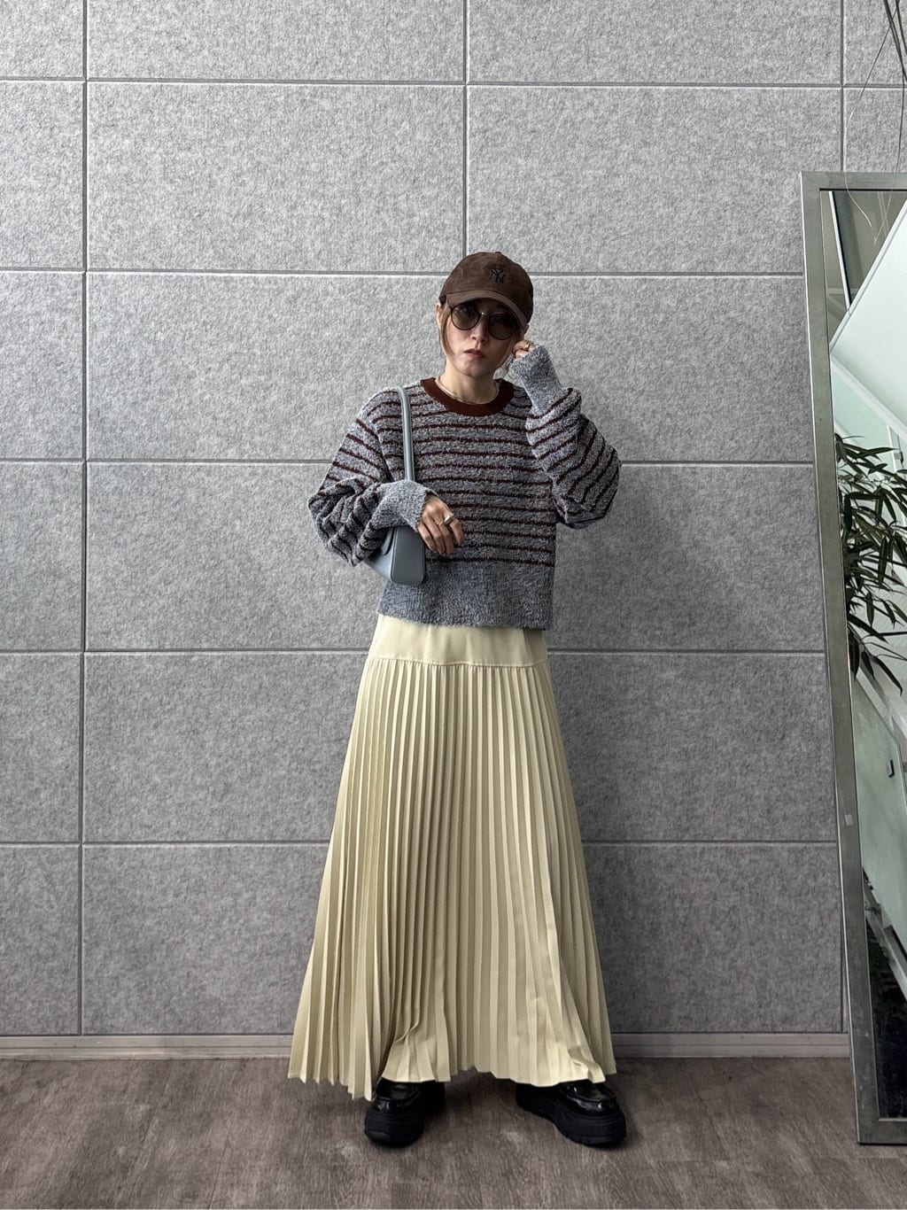 kotakiさんの「INDIVI｜ファンシーヤーンボーダーニット」を使ったコーディネート