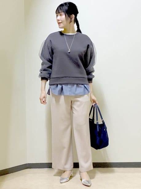  beni_gingerさんの「Reflect｜チュールレイヤードスリーブプルオーバー」を使ったコーディネート