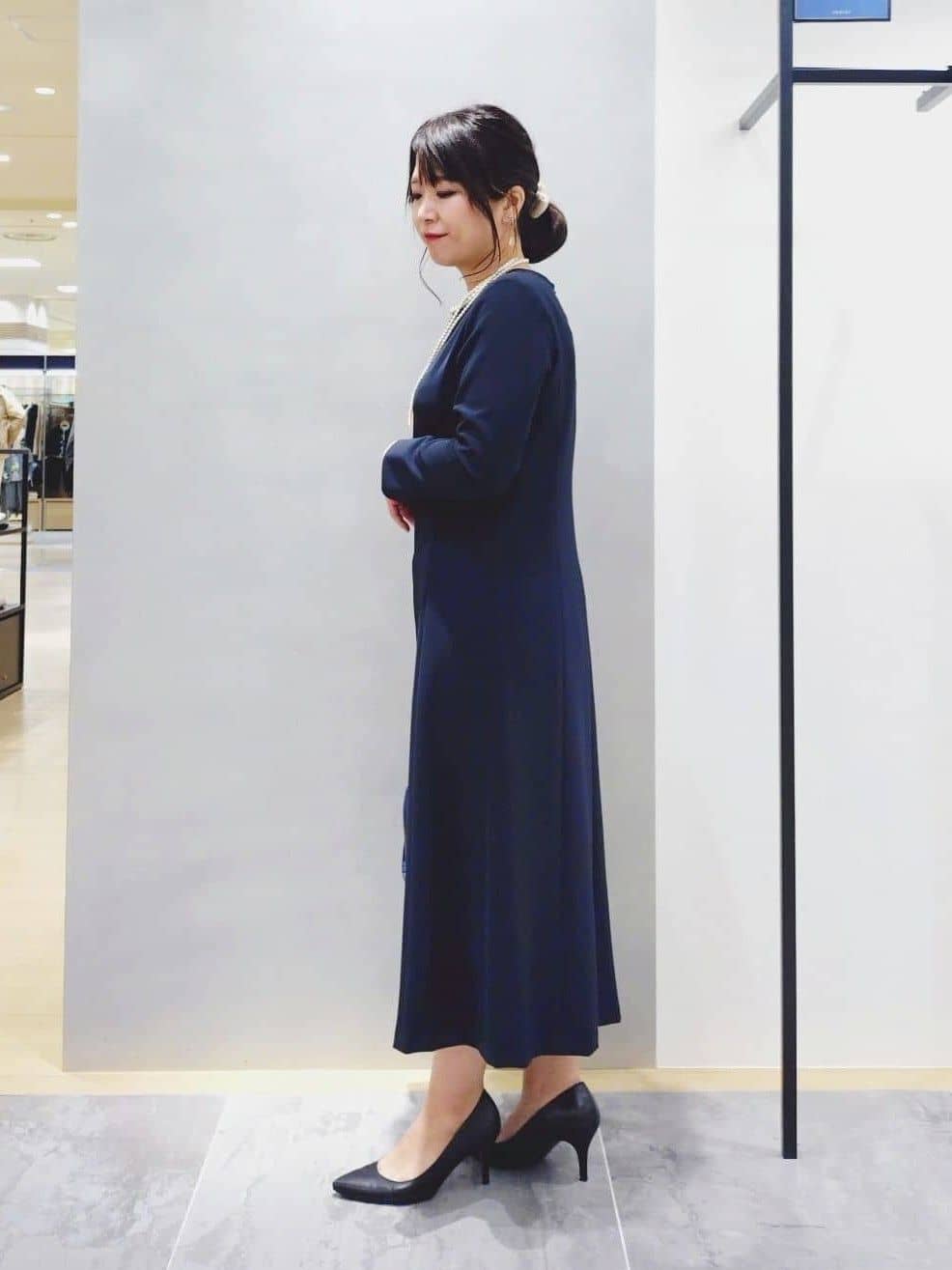 TOMOMIさんの「INDIVI｜【マルチWAY】3点セットパール調ネックレス」を使ったコーディネート