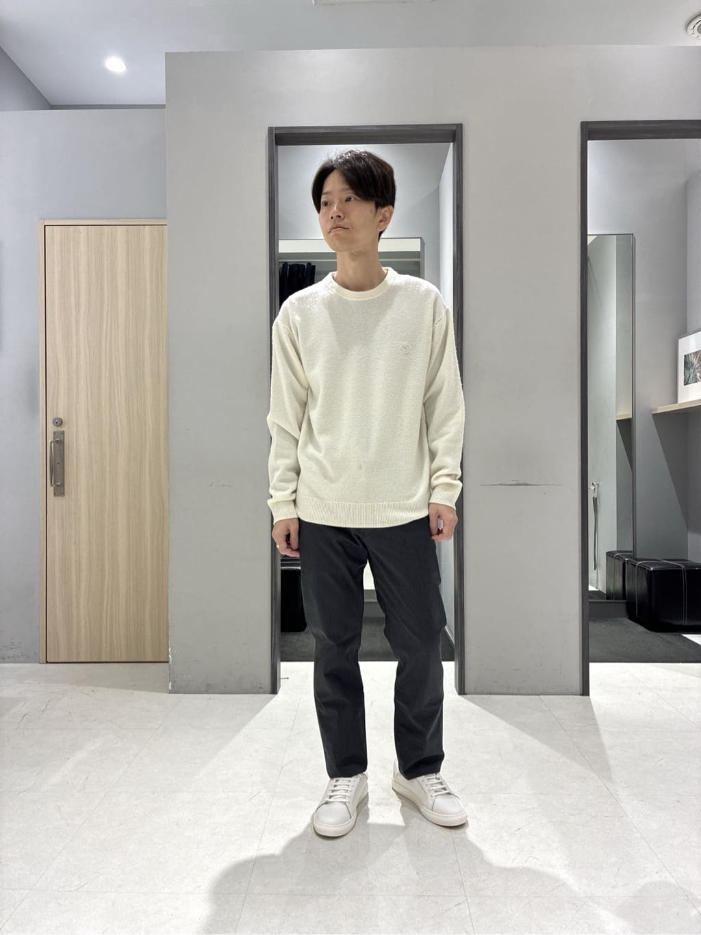 わいずみさんの「TAKEO KIKUCHI｜カシミヤブレンド ビーバー調チェスターコート」を使ったコーディネート