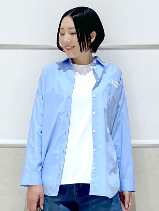 eriko さんの「Dessin｜【洗える】シャツテールロングTシャツ」を使ったコーディネート