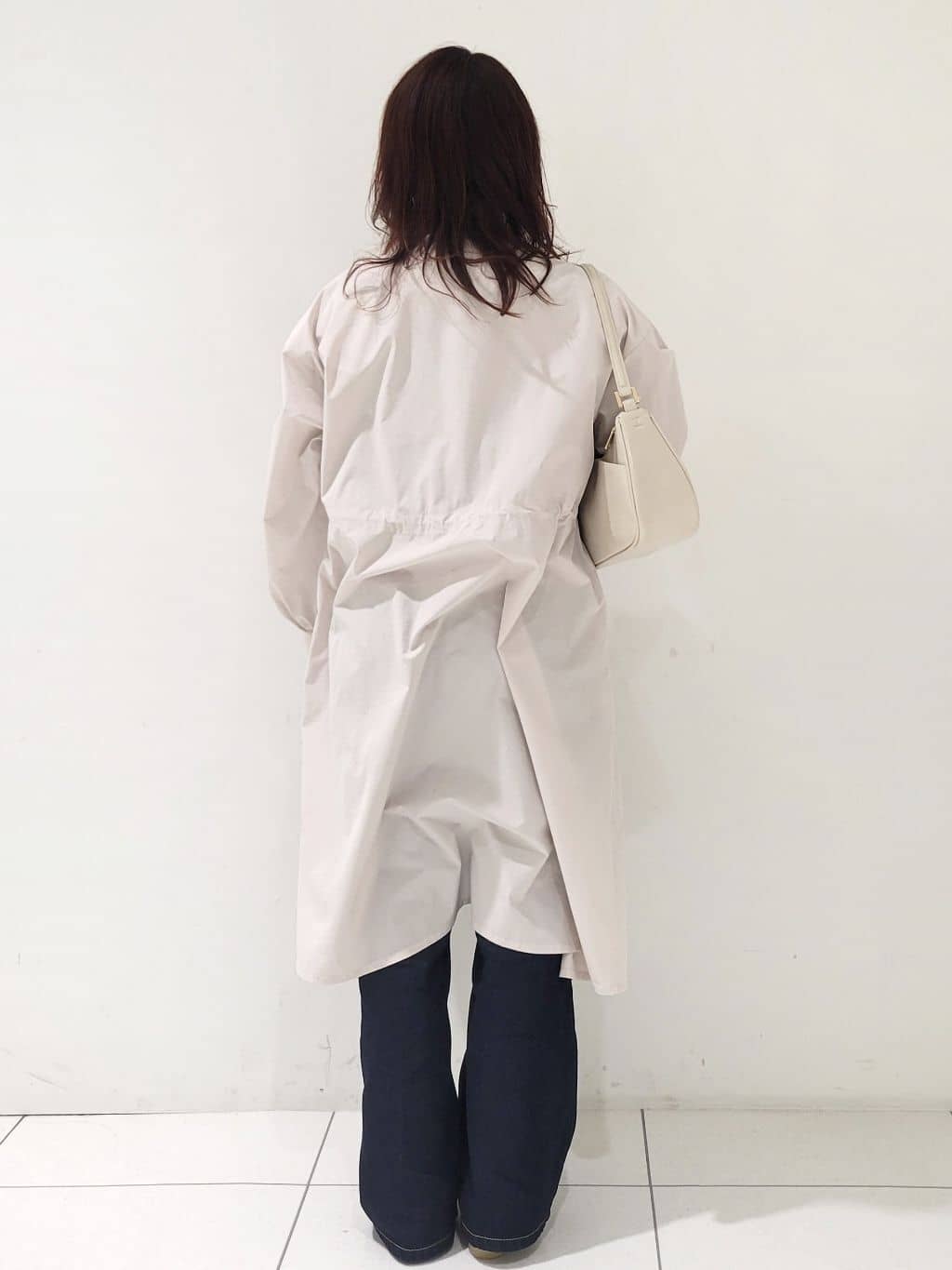 kinaさんの「index｜ヴィンテージクロスノーカラーロングコート【洗濯機OK／ストレッチ／イージーアイロン】」を使ったコーディネート