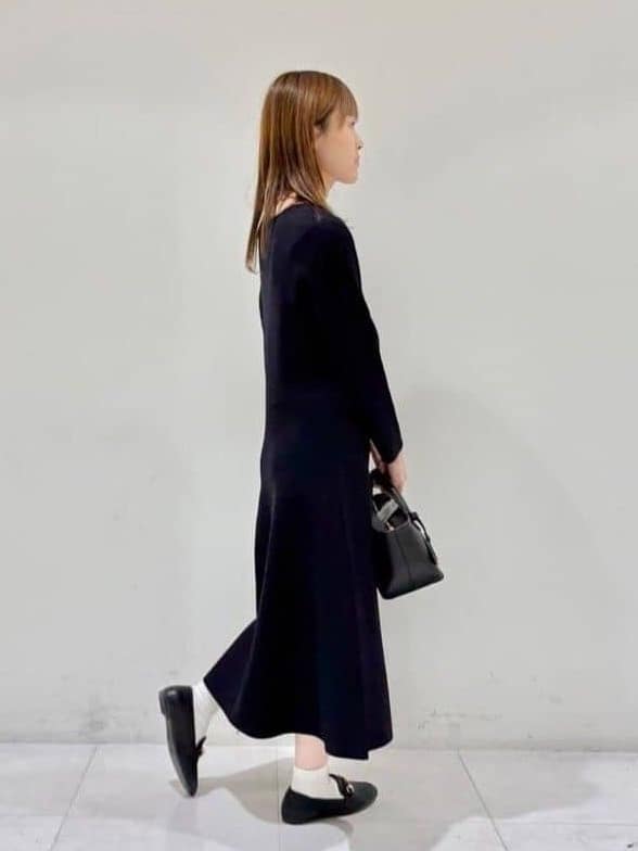 kyokaさんの「UNTITLED｜【洗える/ストレッチ性/フォーマル】ニットワンピース」を使ったコーディネート