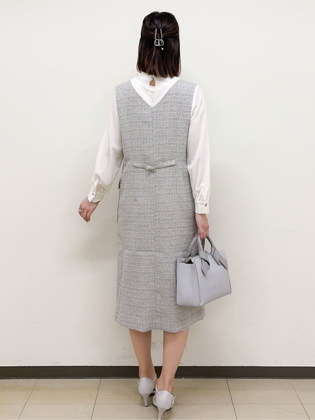yurinaさんの「index｜アシンメトリーボウタイブラウス【洗濯機OK／イージーアイロン／防シワ】《XS～LL》」を使ったコーディネート