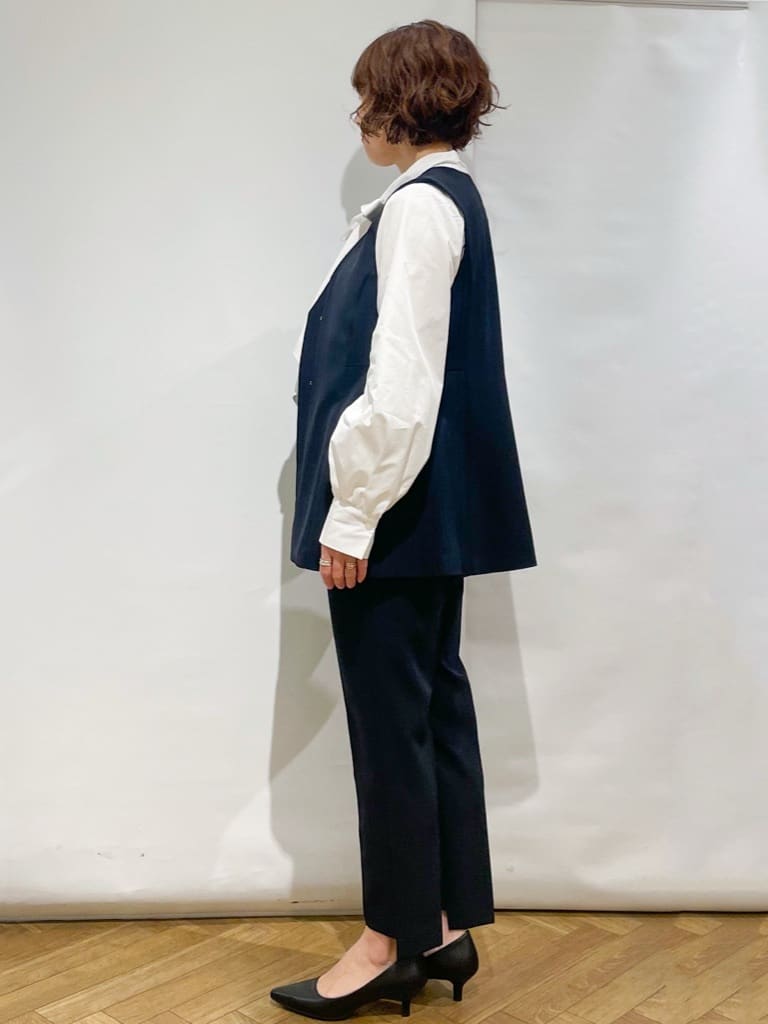 なかさんの「index｜ペプラムジレ／セットアップ対応可【洗濯機OK】」を使ったコーディネート
