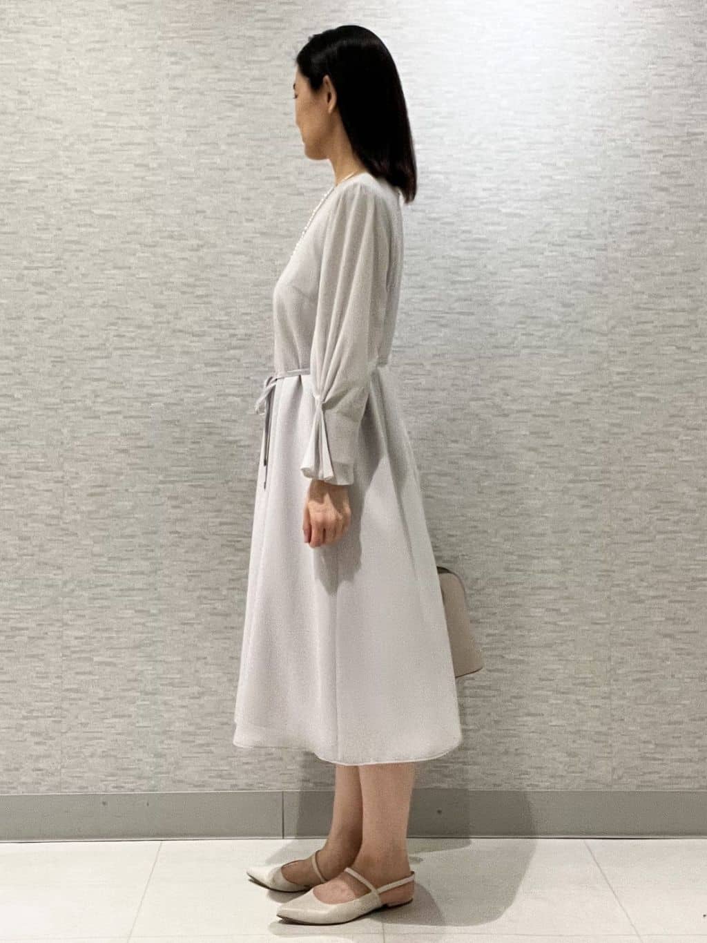 marikoさんの「Reflect｜【SS-4Lサイズ／付属リボン】スリーブデザインジョーゼットワンピース」を使ったコーディネート