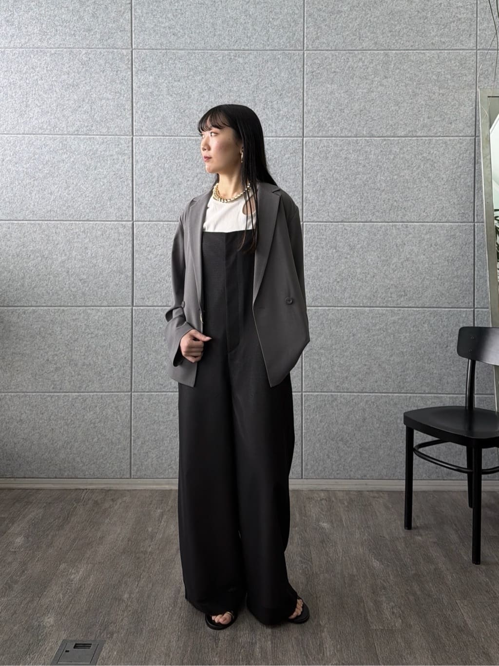 rinaさんの「INDIVI｜メッシュロンパース」を使ったコーディネート