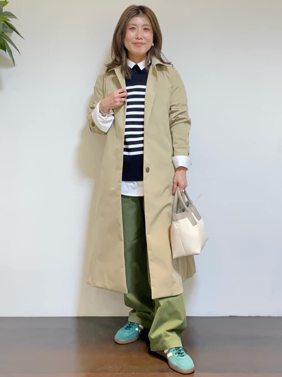 tomoさんの「UNTITLED｜◆【はっ水/洗える】タスランステンカラーコート」を使ったコーディネート