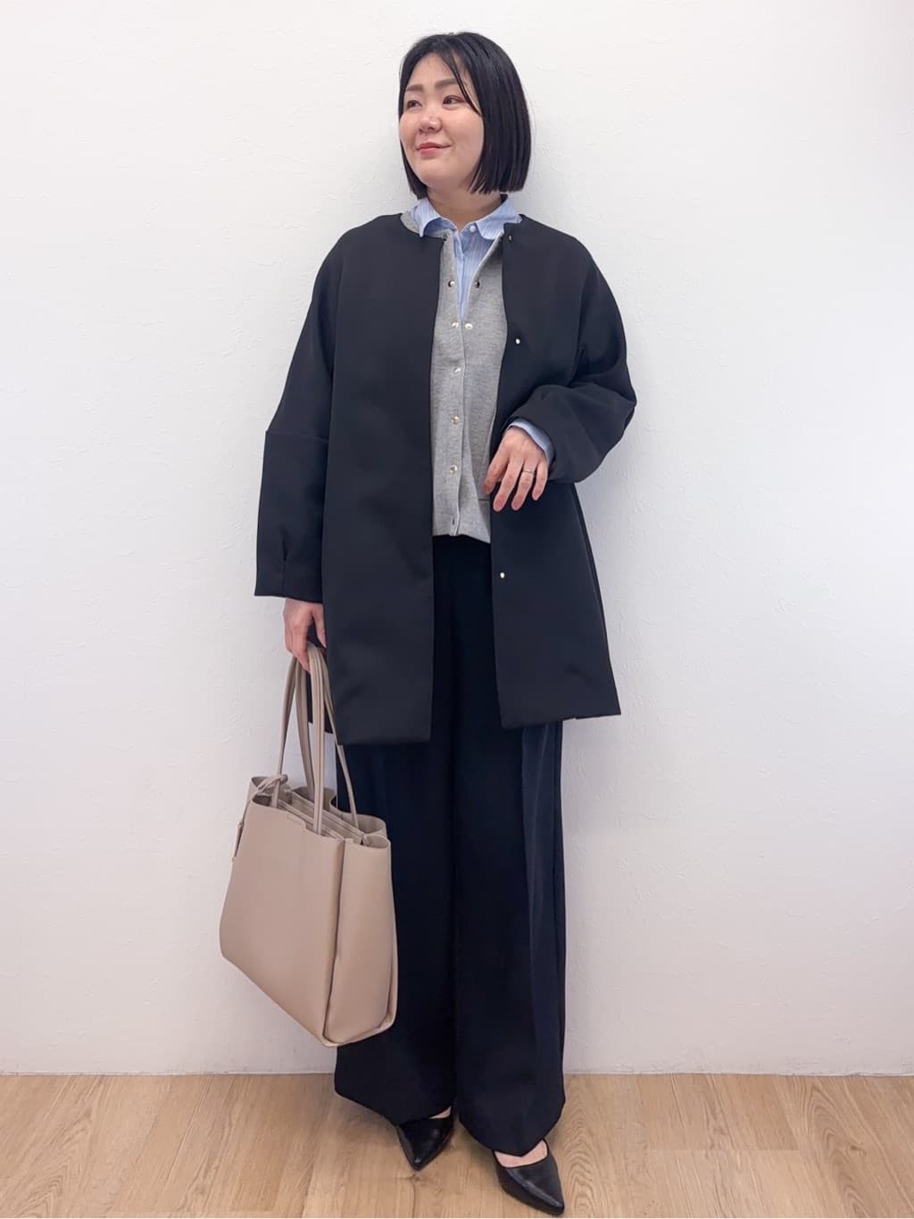 Takeさんの「OPAQUE.CLIP｜フォルムスリーブミドルコート【洗濯機OK】」を使ったコーディネート