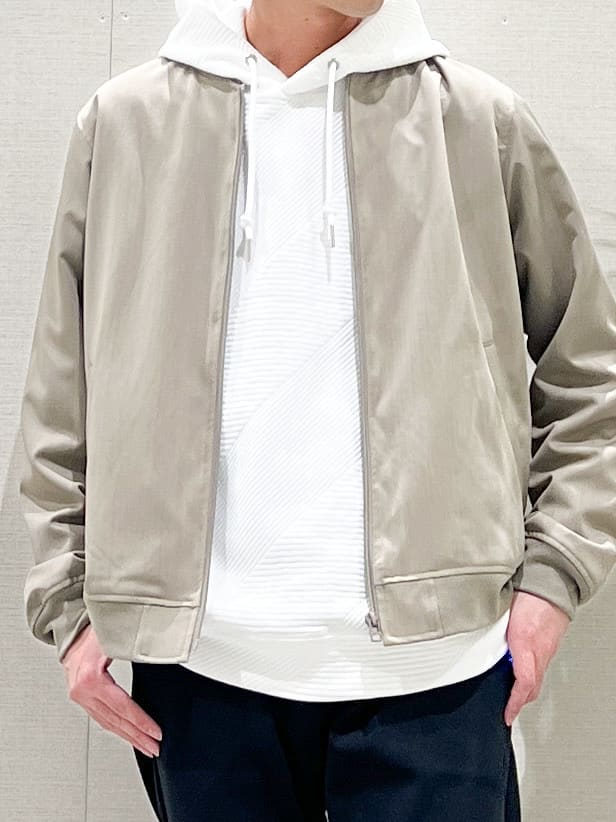 SHI-MAさんの「THE SHOP TK｜FLEX LINE ストレッチリブブルゾン　ストレッチ/防シワ/マシンウォッシャブル/セットアップ可」を使ったコーディネート