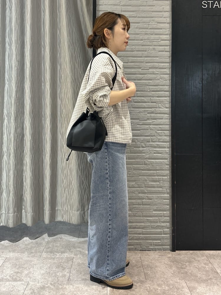 ga_riさんの「THE SHOP TK｜ショート丈シャツブルゾン」を使ったコーディネート
