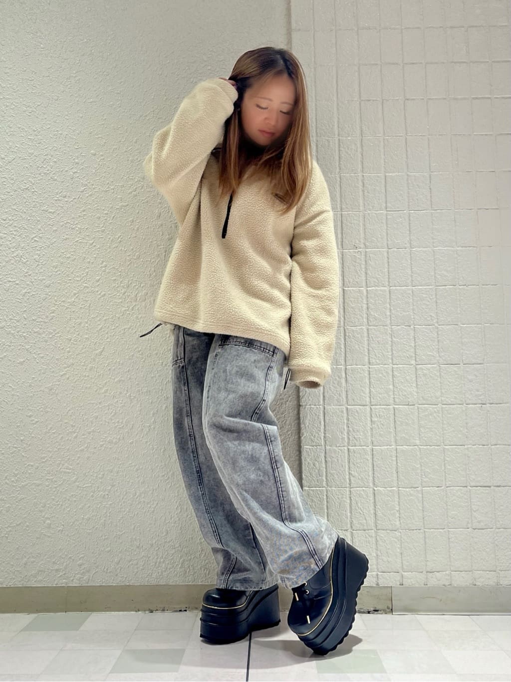 Moriさんの「ESPERANZA｜超厚底ボリュームスニーカー」を使ったコーディネート