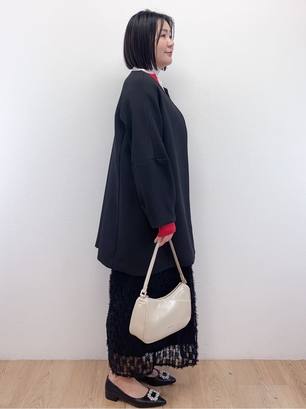 Takeさんの「OPAQUE.CLIP｜フォルムスリーブミドルコート【洗濯機OK】」を使ったコーディネート