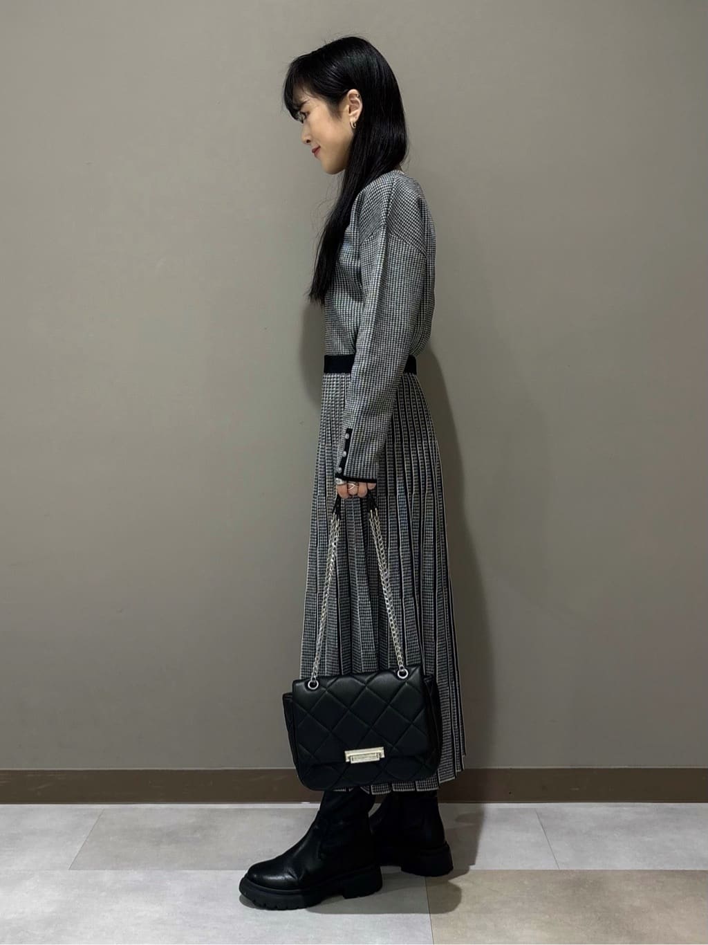 KEIKOさんの「INDIVI｜【洗える／SETUP可能】ジャカードボートネックニット」を使ったコーディネート