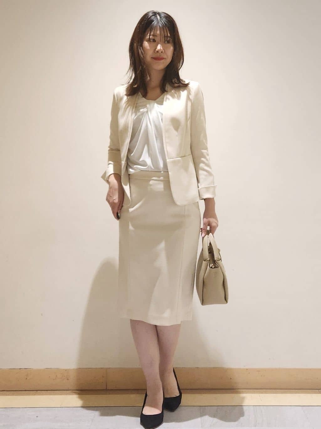 yukaさんの「COUP DE CHANCE｜【手洗い可／日本製】カラーレスジャケット」を使ったコーディネート