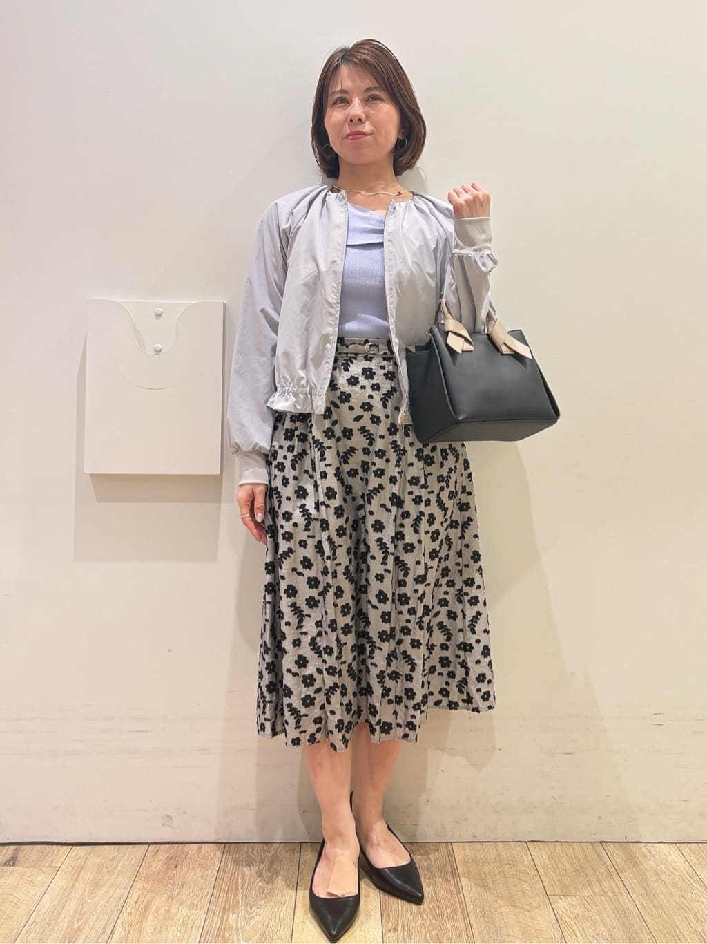 YUKOさんの「index｜接触冷感ノーカラーブルゾン【洗濯機OK／防シワ】」を使ったコーディネート