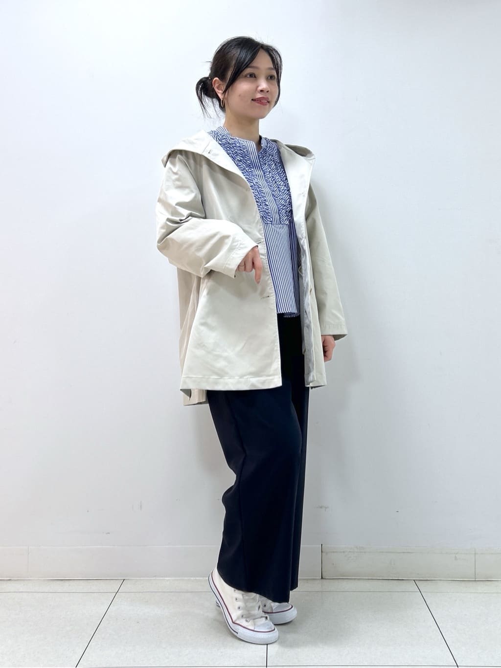 Kaiさんの「Dessin｜【洗える】フードトレンチコート」を使ったコーディネート